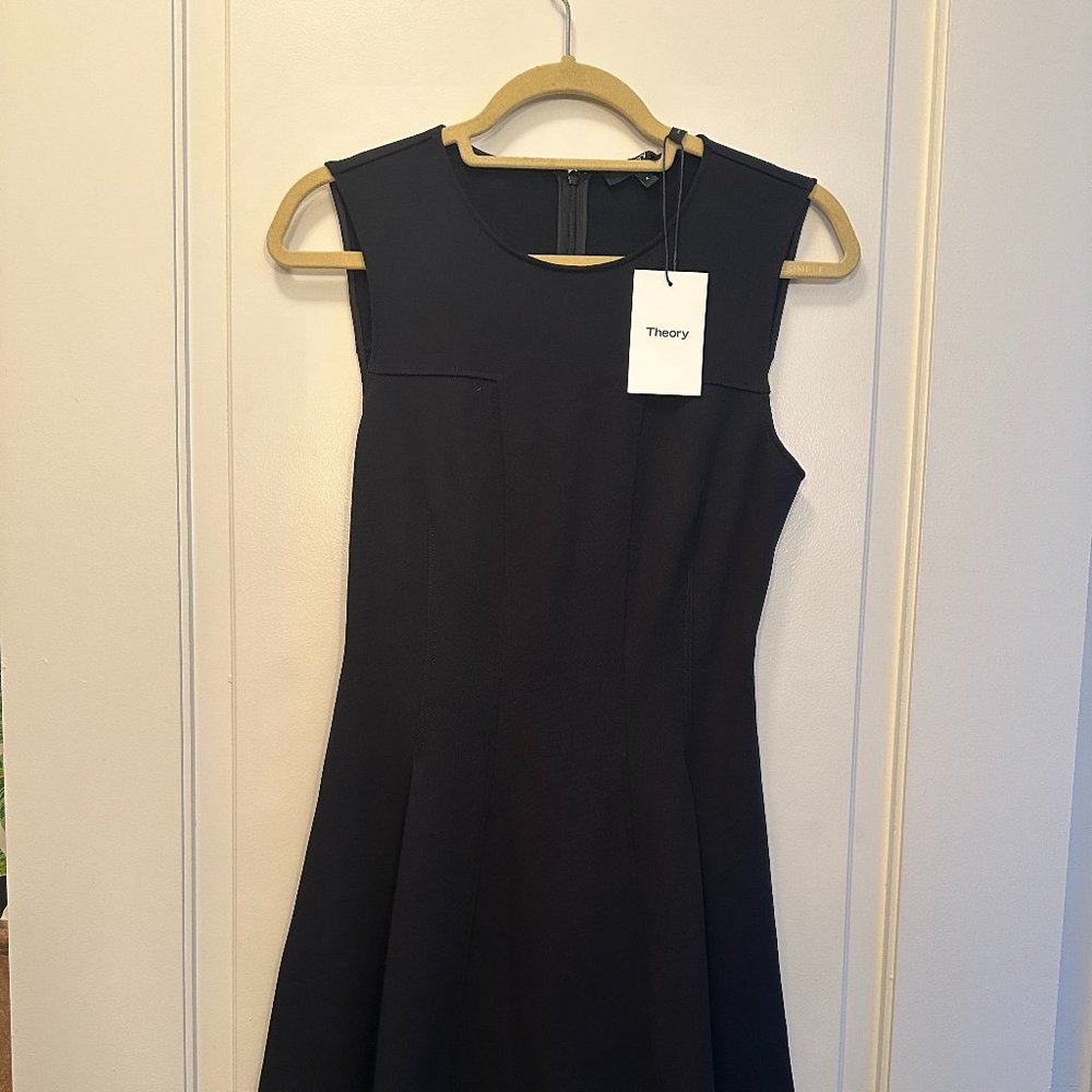 Theory Modern Tea Dress K (Size 4) Black - BRAND NEW WITH TAGS
